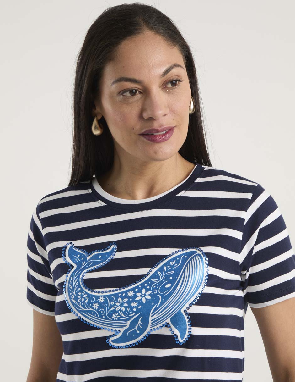 Playera manga corta cuello redondo para mujer 4