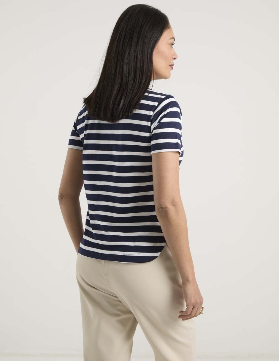Playera manga corta cuello redondo para mujer 6