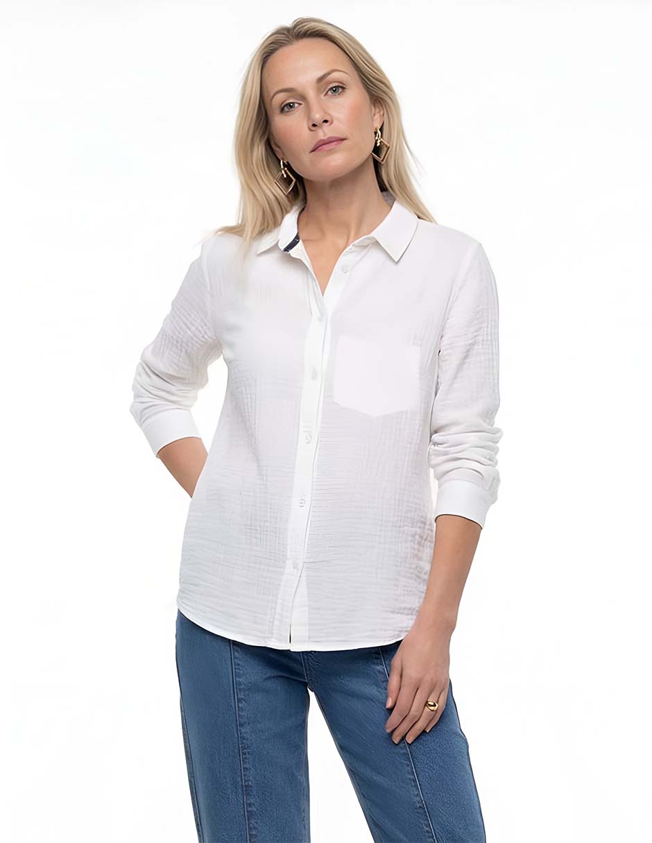 Blusa camisera manga larga para mujer Blusa camisera manga larga para mujer