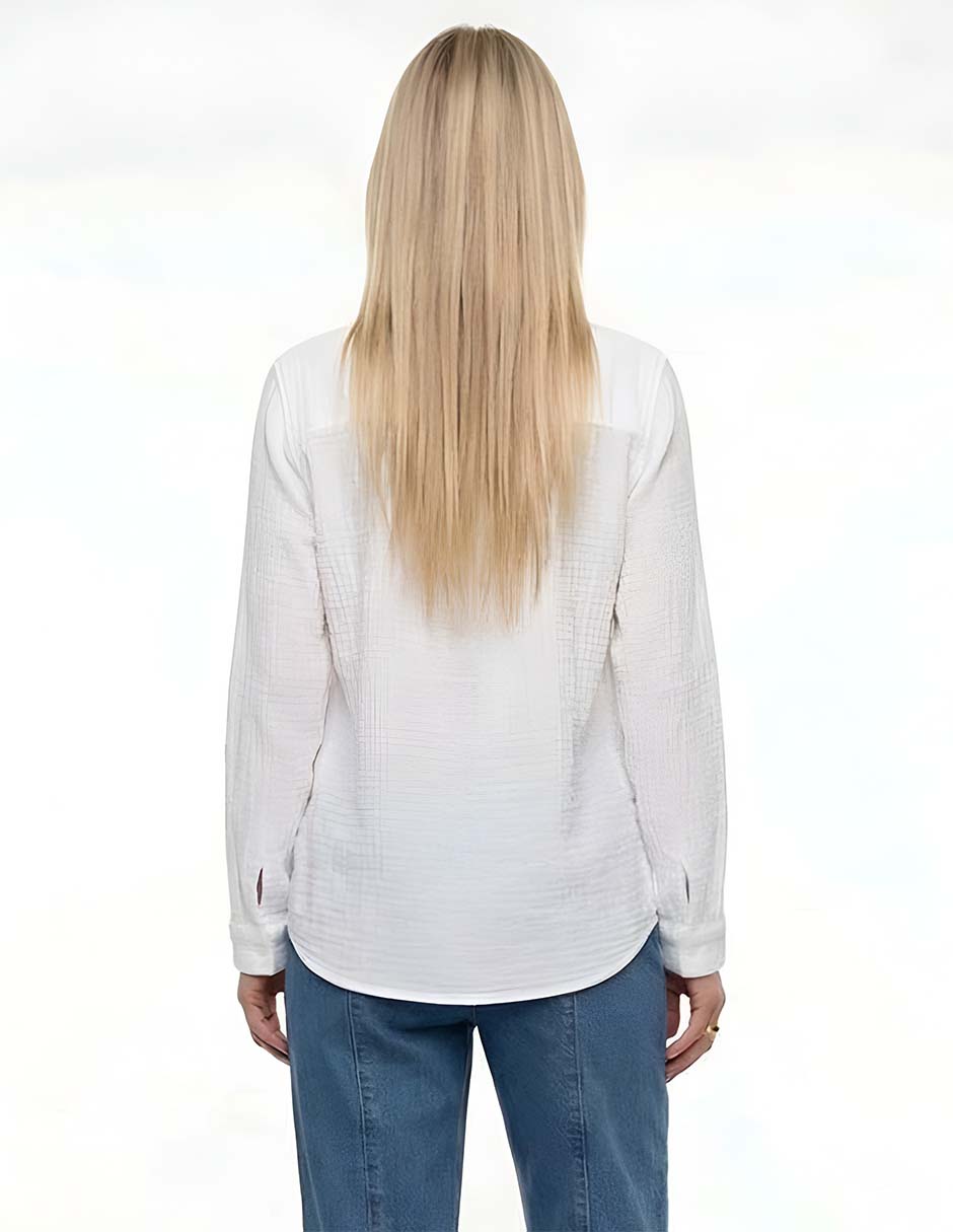Blusa camisera manga larga para mujer 2