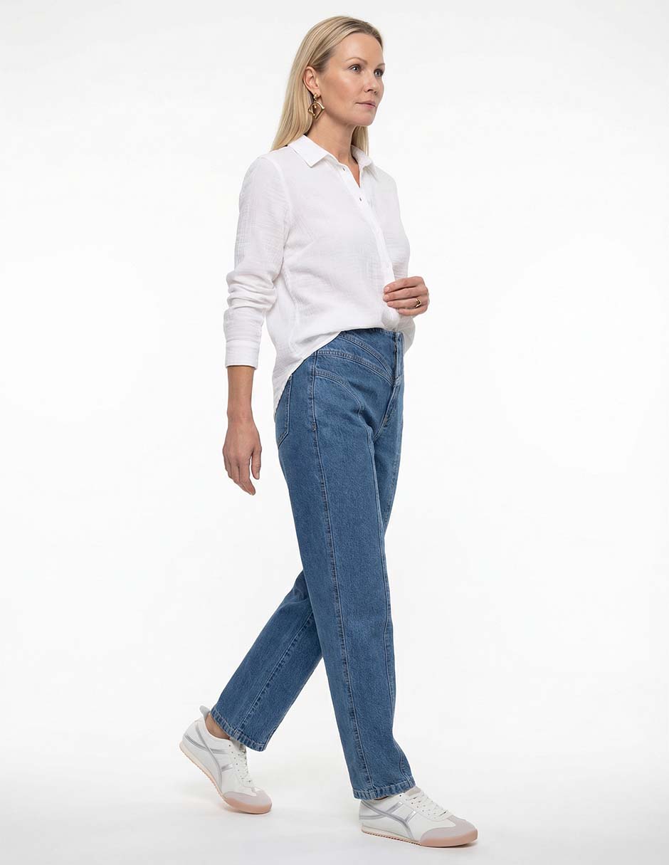 Blusa camisera manga larga para mujer 3