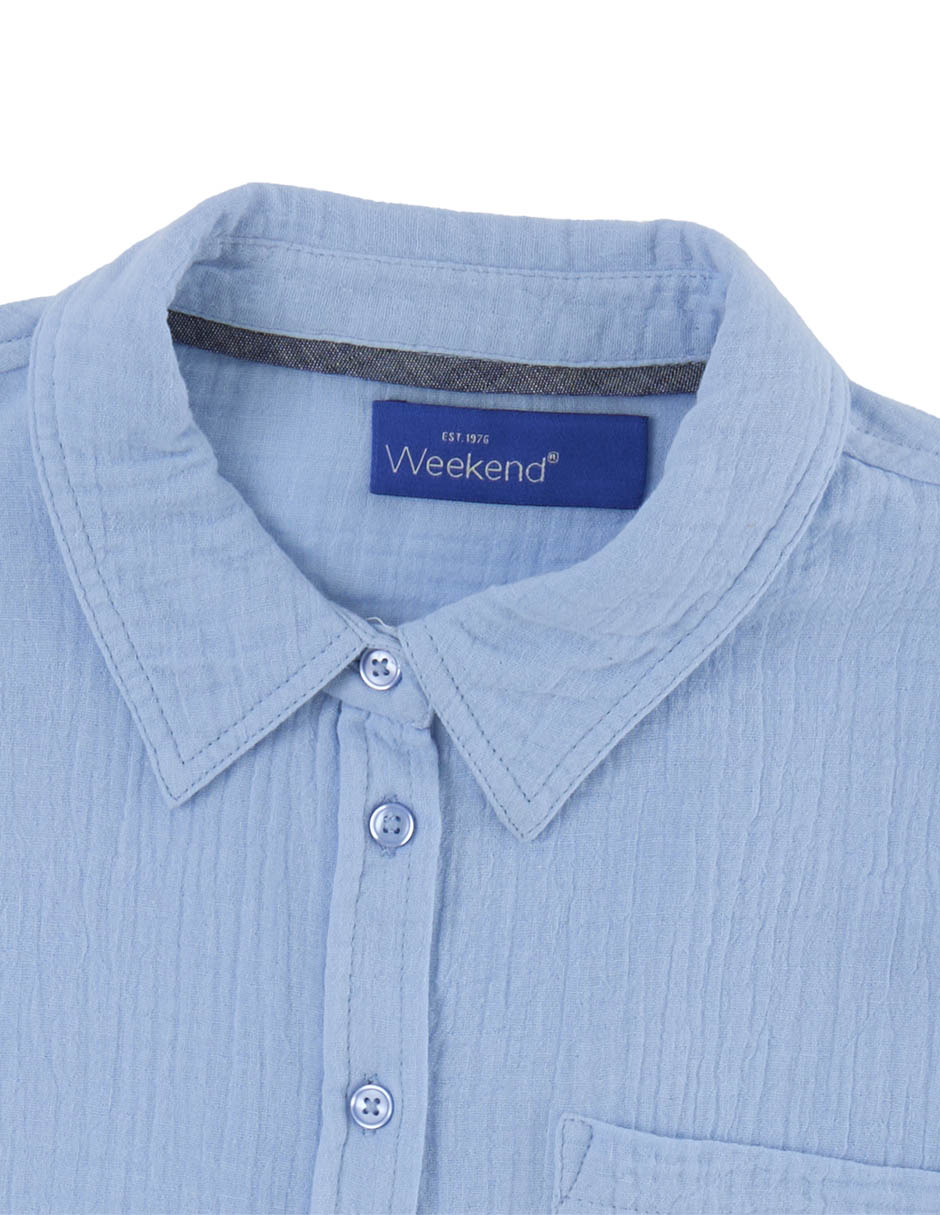 Blusa camisera Weekend manga larga para mujer