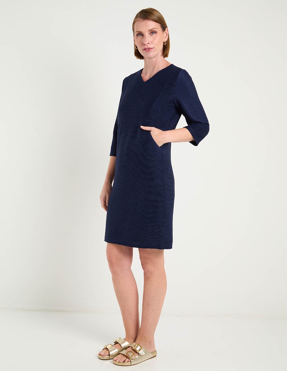 Vestido arriba de la rodilla casual escote V 2