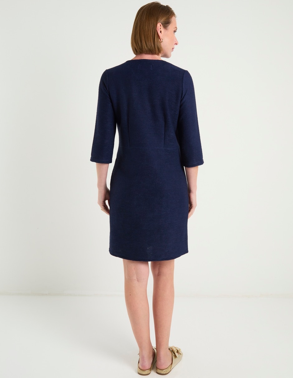 Vestido arriba de la rodilla casual escote V 6