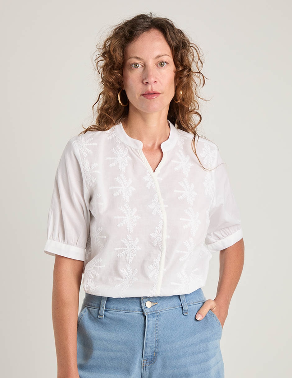 Blusa manga corta para mujer