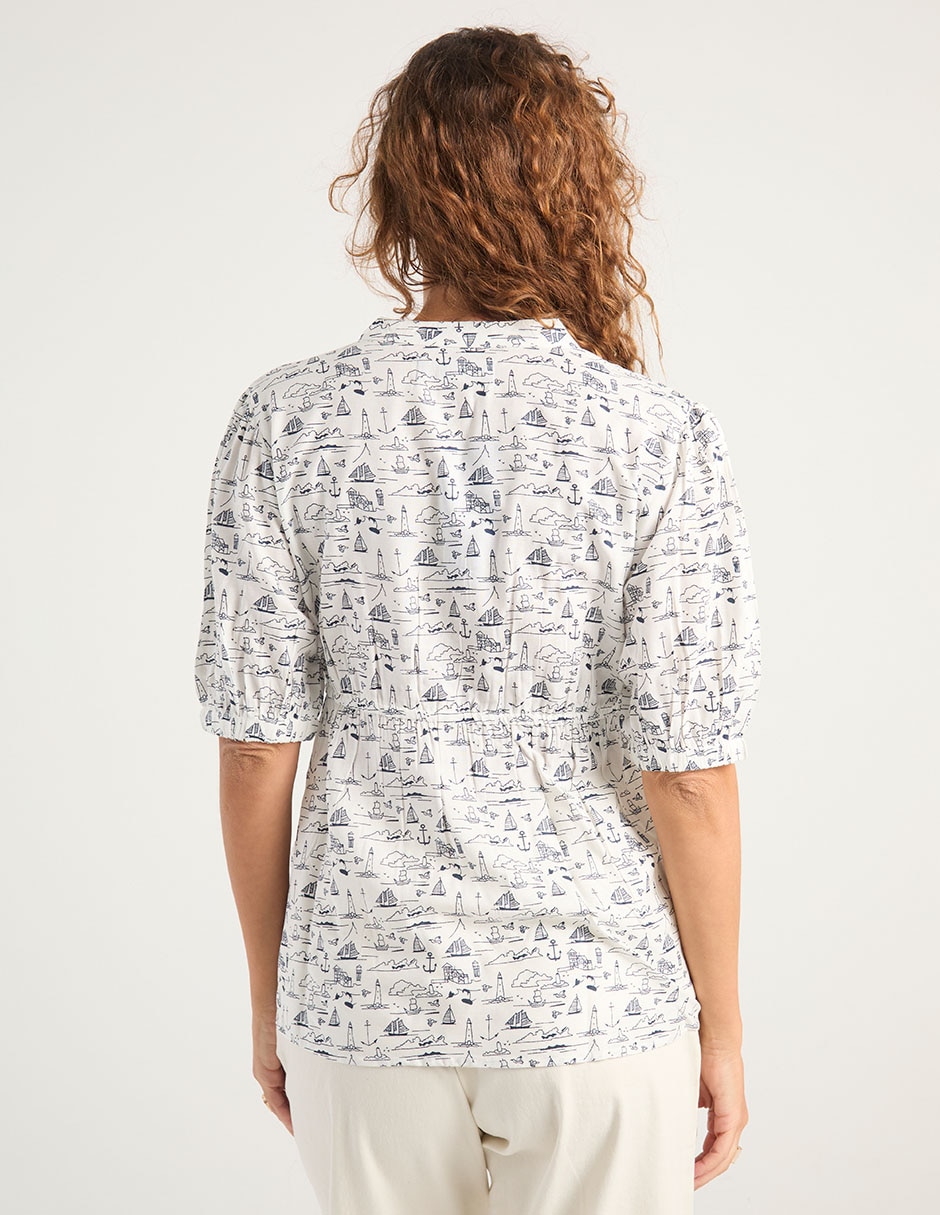 Blusa manga al codo para mujer 6