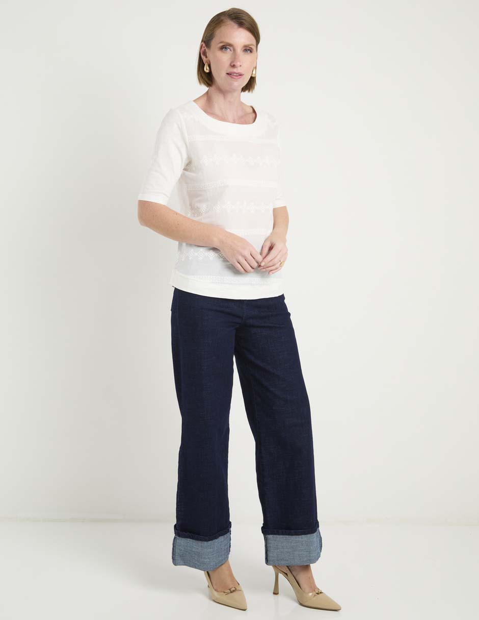Blusa manga al codo para mujer 3