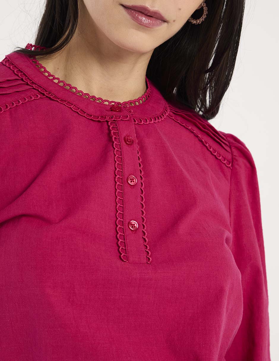 Blusa manga larga para mujer 4