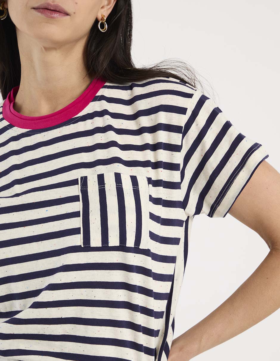 PLAYERA WKM26560-04 W, CH, AZUL MARINO