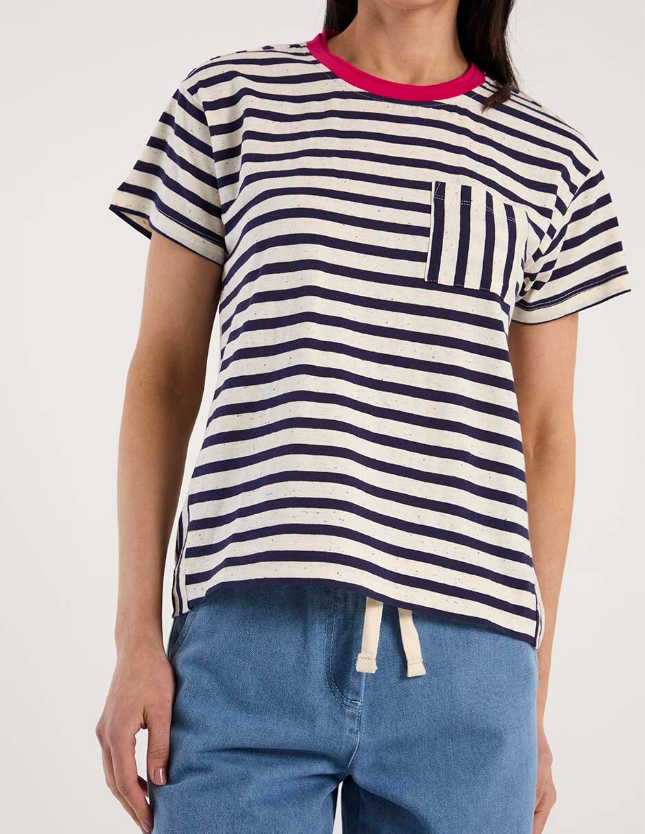 PLAYERA WKM26560-04 W, CH, AZUL MARINO