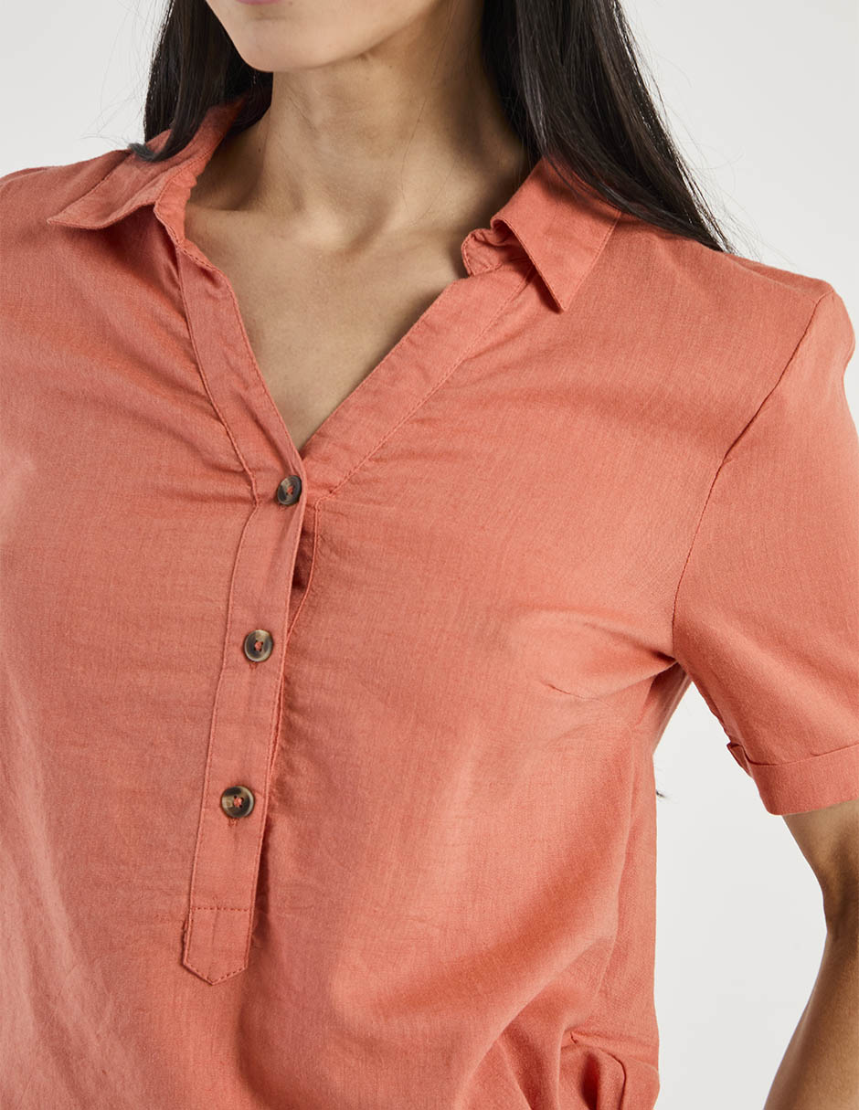 Blusa manga corta para mujer 4