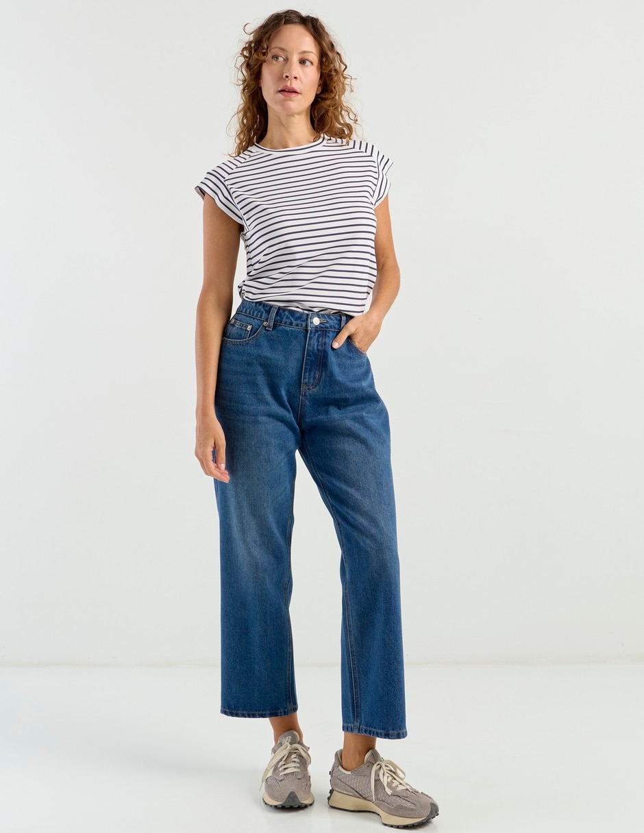 Jeans relaxed wide leg para mujer 2