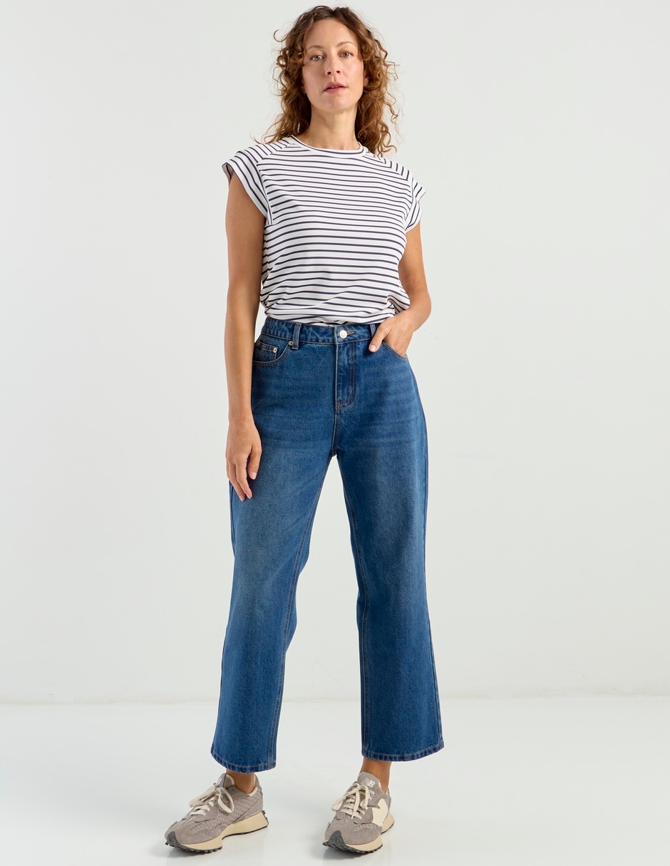 Jeans relaxed wide leg para mujer 3