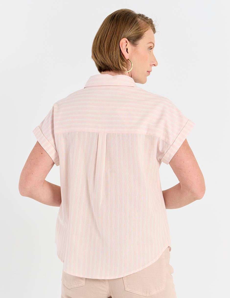Blusa camisera manga corta para mujer 2