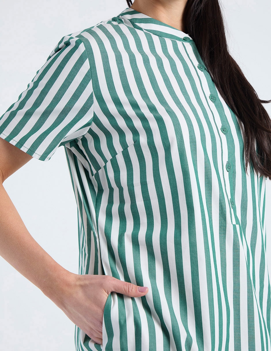 VESTIDO L RODILLA WEEKEND, EG, CERCETA