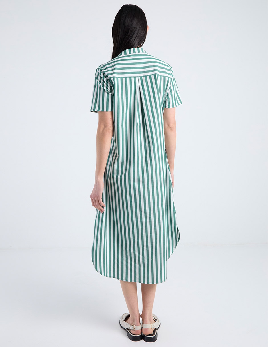 VESTIDO L RODILLA WEEKEND, EG, CERCETA