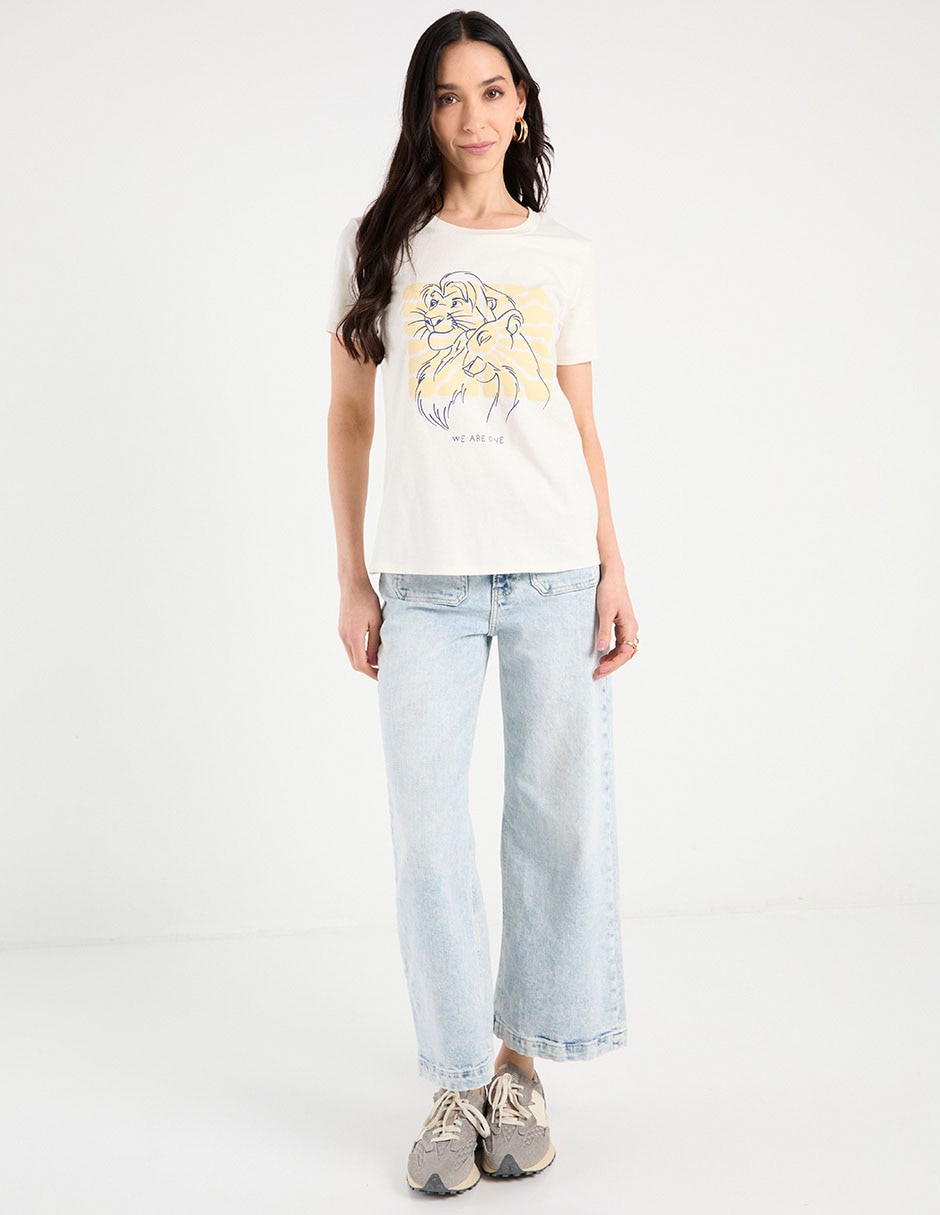 Playera manga corta Simba cuello redondo para mujer 2