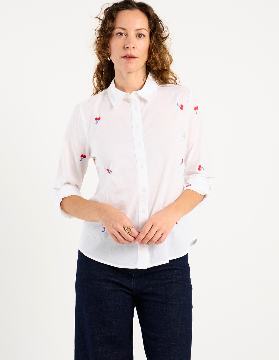 Blusa camisera manga larga para mujer 2