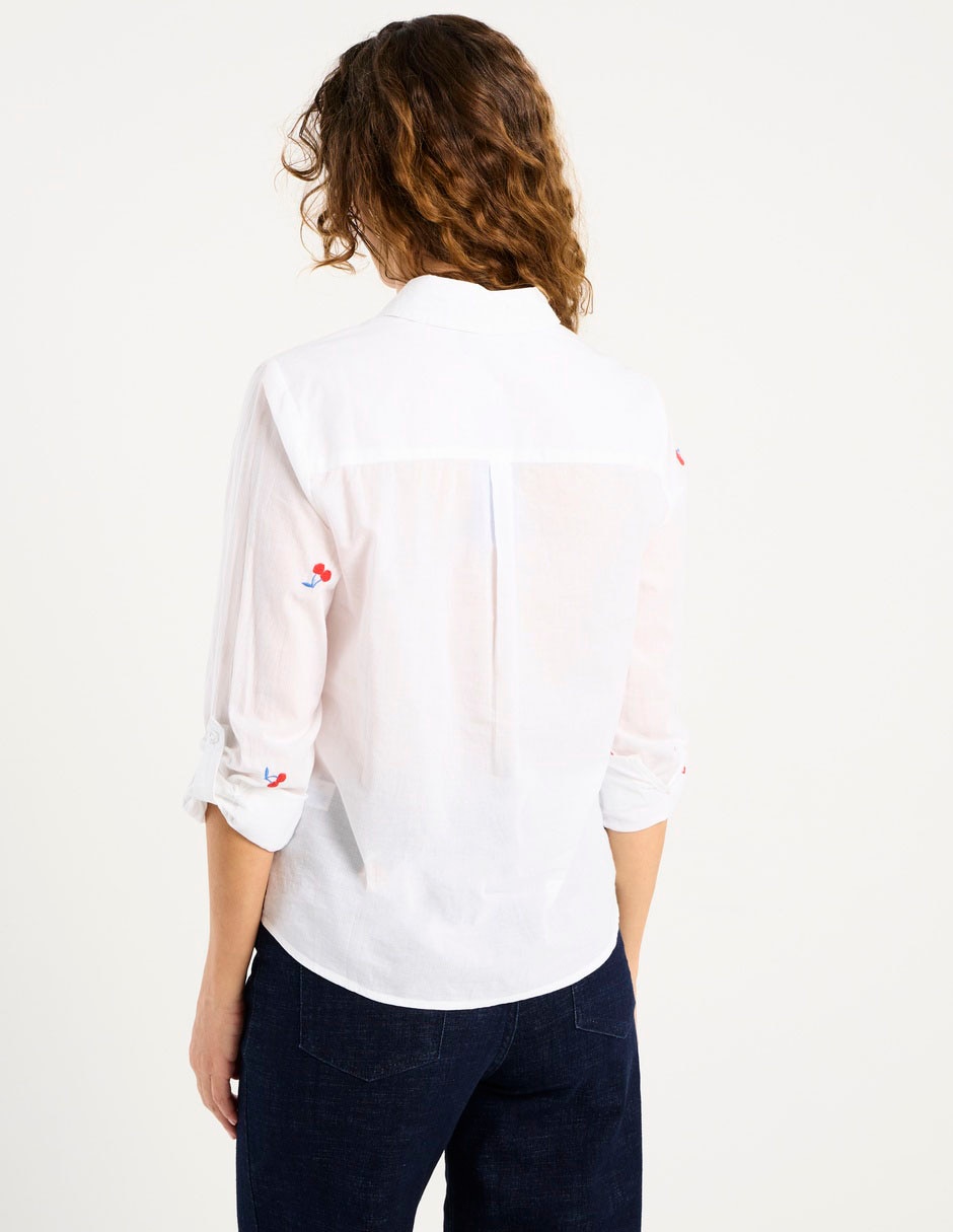 Blusa camisera manga larga para mujer 6