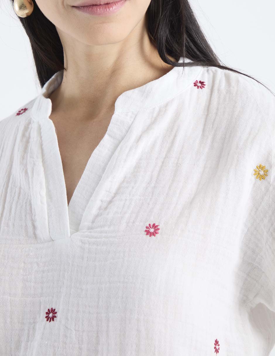 Blusa manga corta para mujer 4