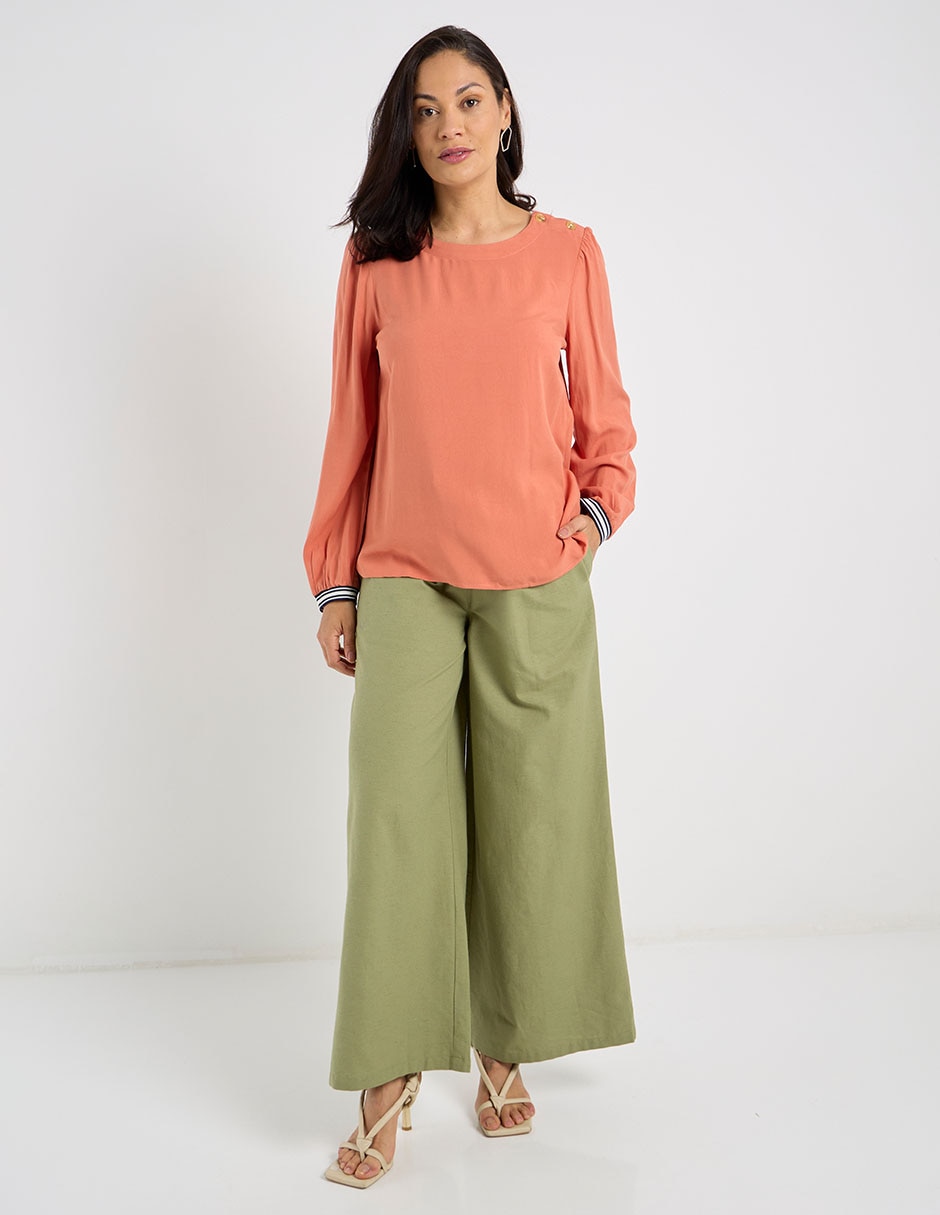 Blusa Weekend manga larga para mujer