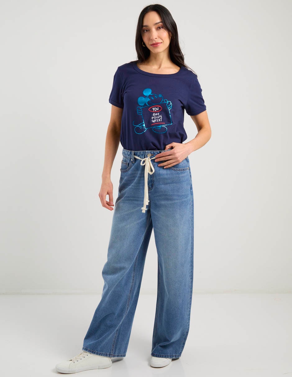 Playera manga corta cuello redondo para mujer 3