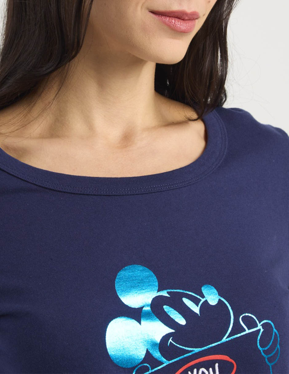 Playera manga corta cuello redondo para mujer 5