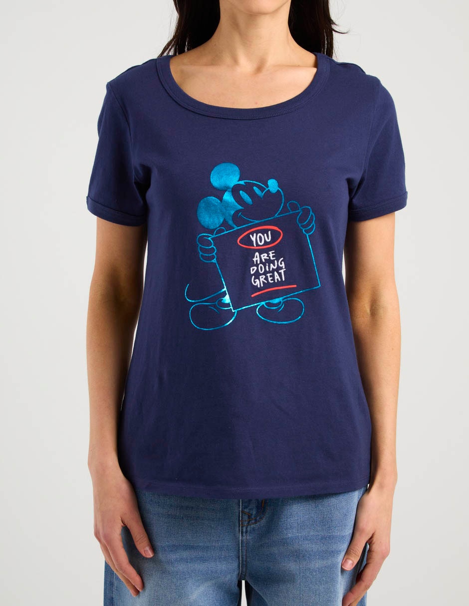 Playera manga corta cuello redondo para mujer 7