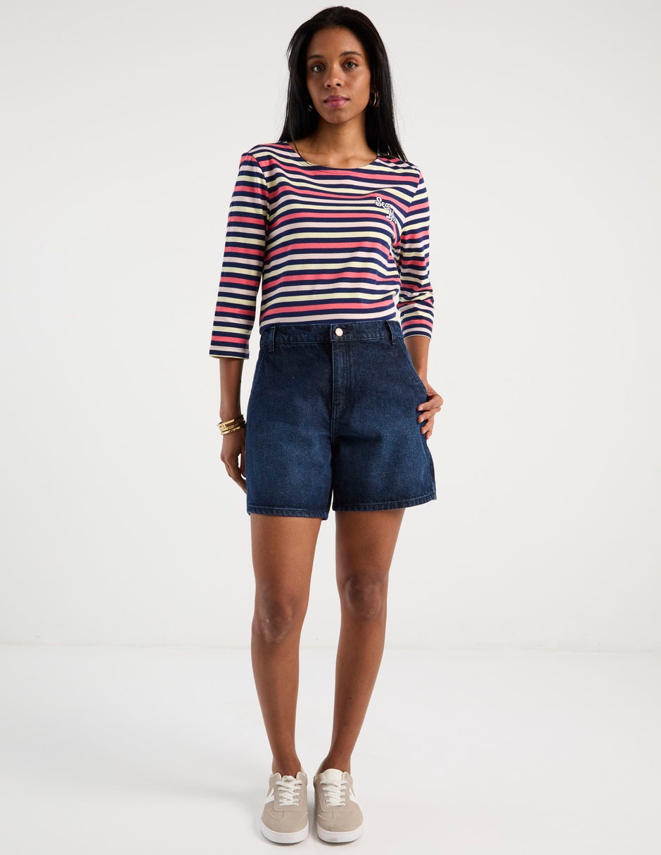 Playera manga 3/4 cuello redondo para mujer 3