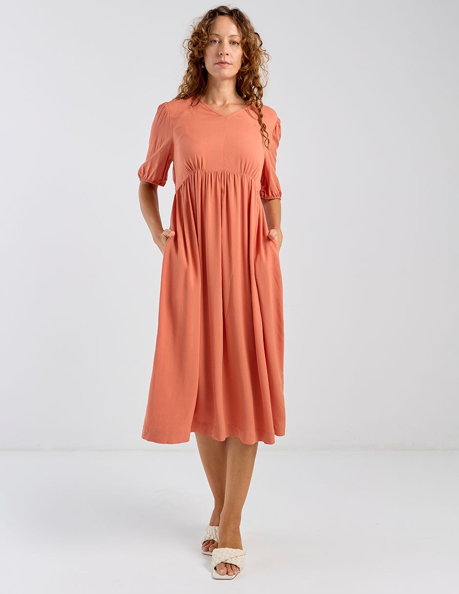 VESTIDO WEEKEND, CH, TERRACOTA CLARO ES