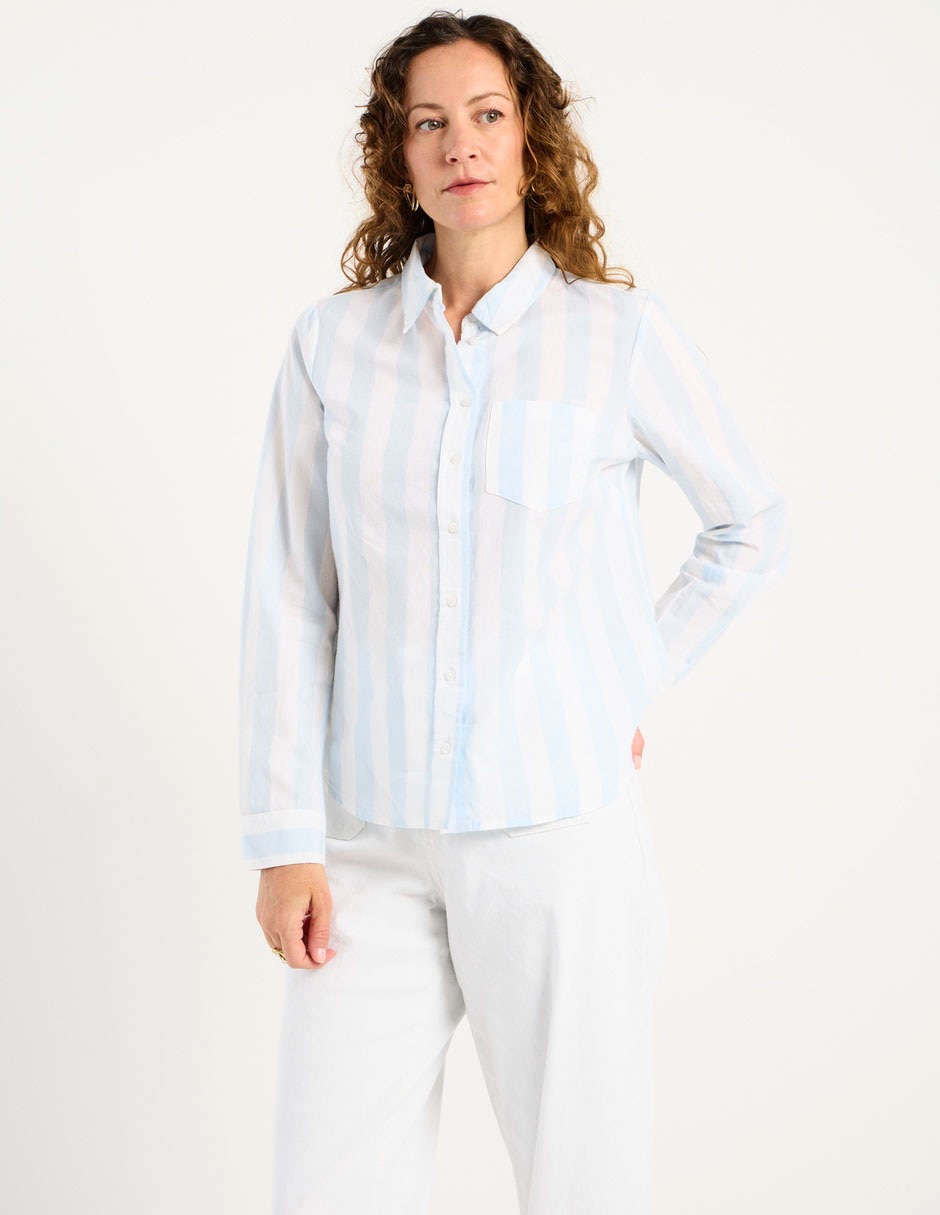Blusa camisera manga larga para mujer 2