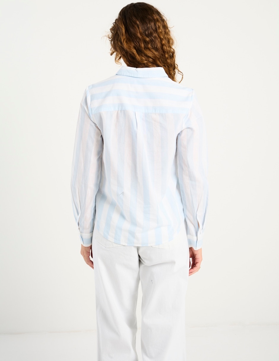 Blusa camisera manga larga para mujer 6
