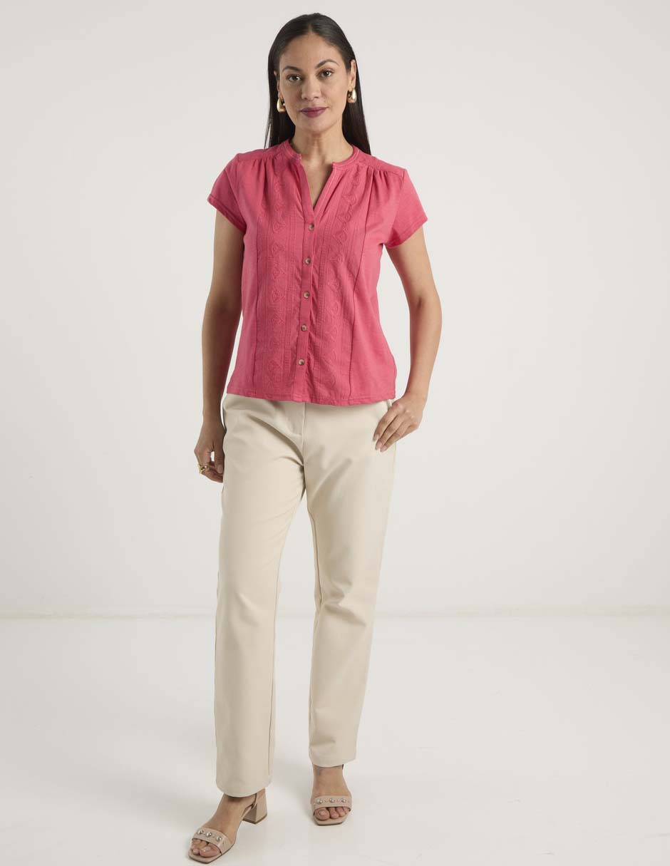 Blusa Weekend manga corta para mujer