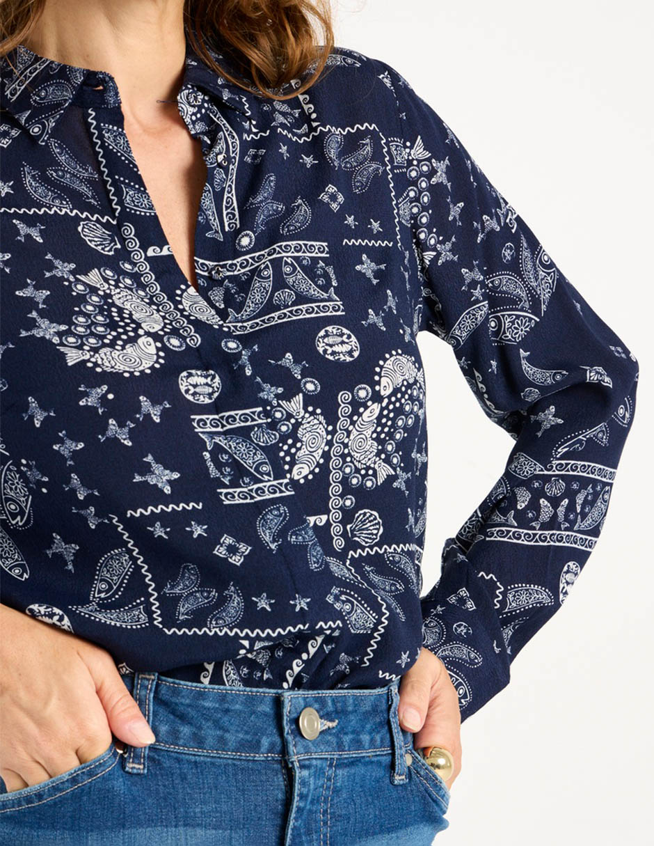 Blusa manga larga para mujer 4