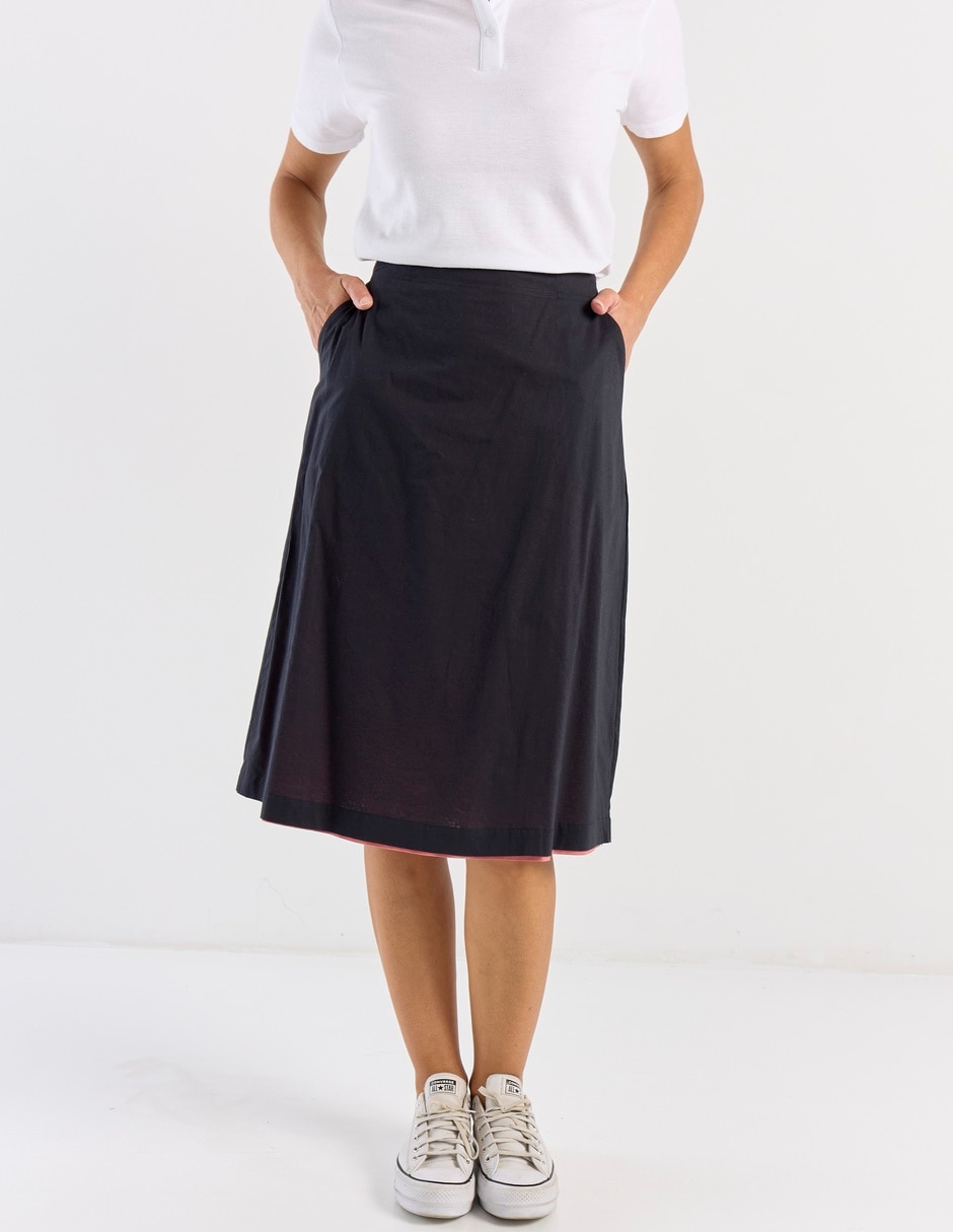 FALDA L RODILLA WEEKEND, 34, NEGRO ESTA