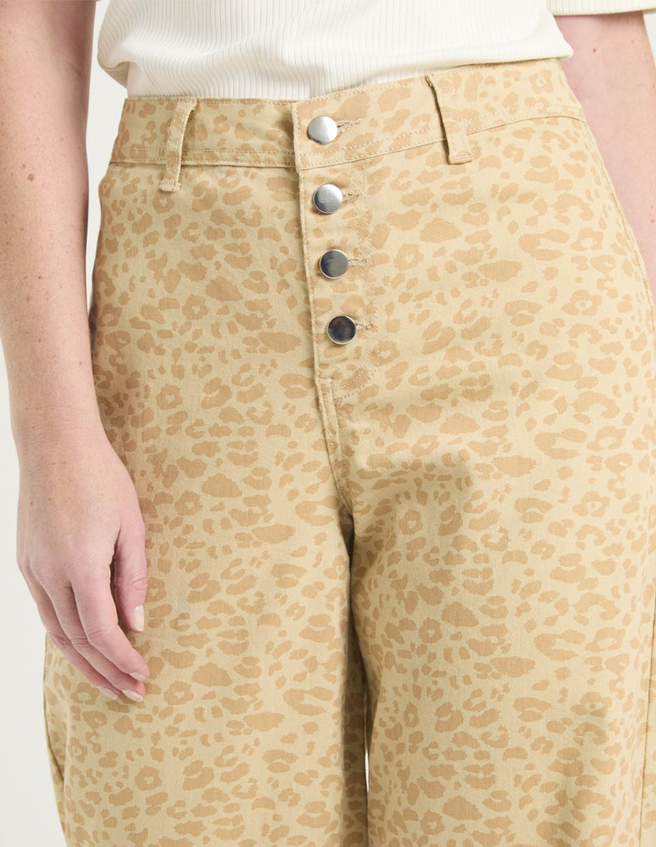 Jeans wide leg a la cintura alta para mujer 4