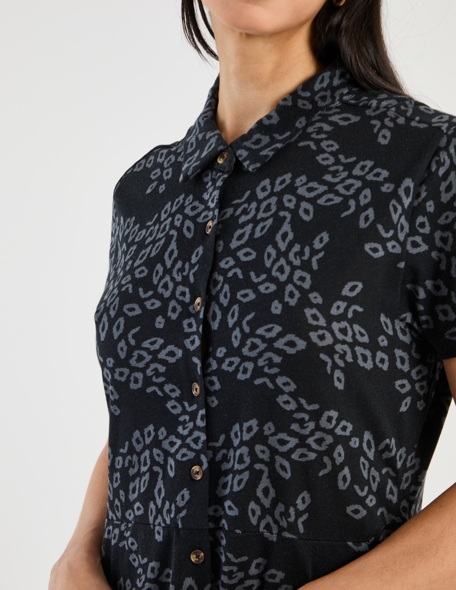 VESTIDO LARGO WEEKEND, G, NEGRO ESTAMPA