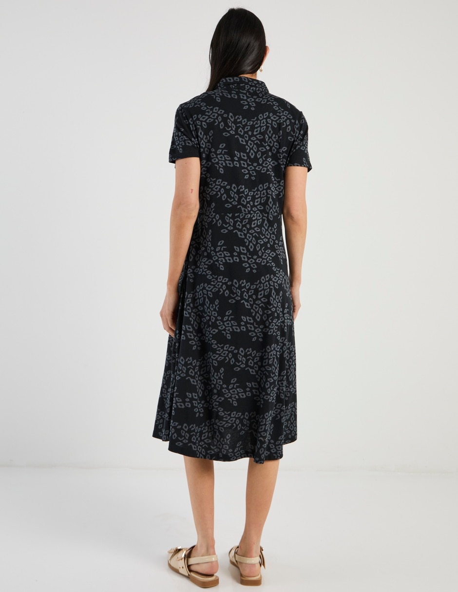 VESTIDO LARGO WEEKEND, G, NEGRO ESTAMPA