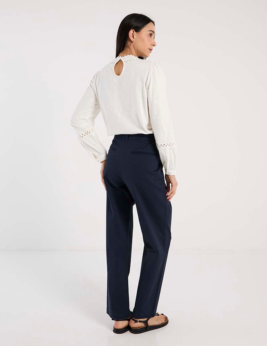 Pantalón chino straight para mujer 2