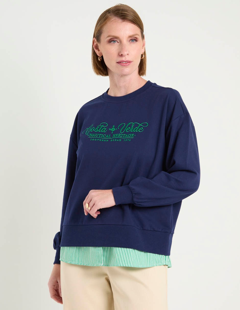 SUDADERA WKMR26595-06, G, AZUL MARINO