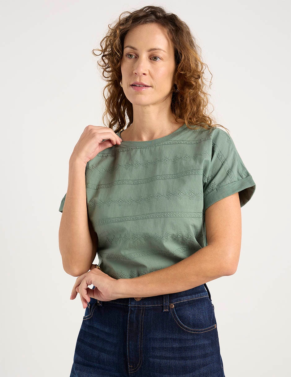 Playera manga corta cuello redondo para mujer 2