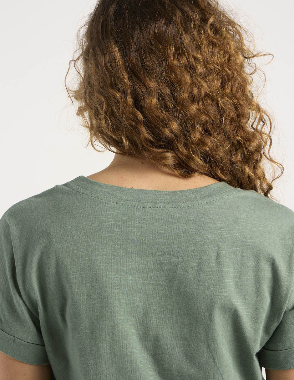 Playera manga corta cuello redondo para mujer 5