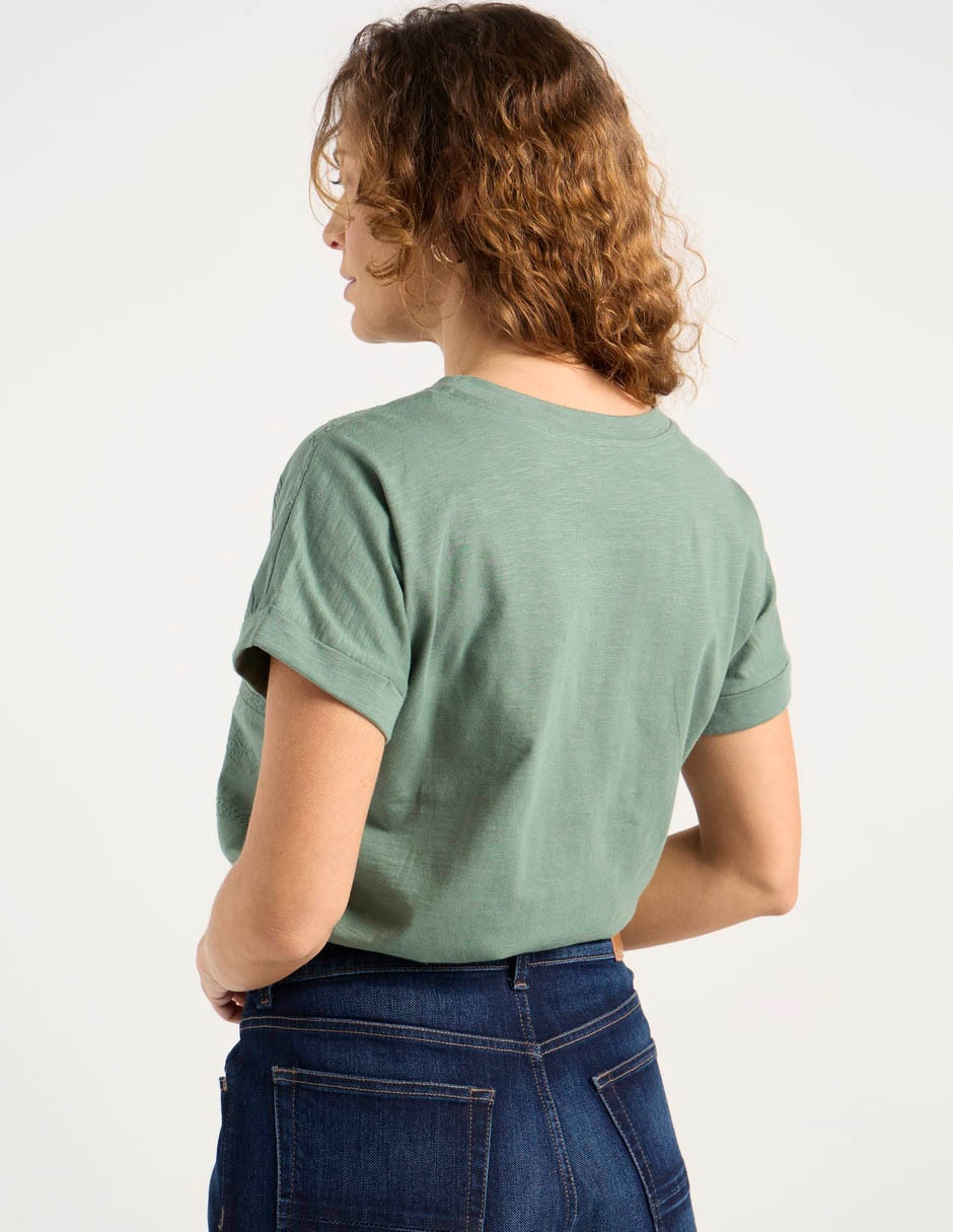 Playera manga corta cuello redondo para mujer 6