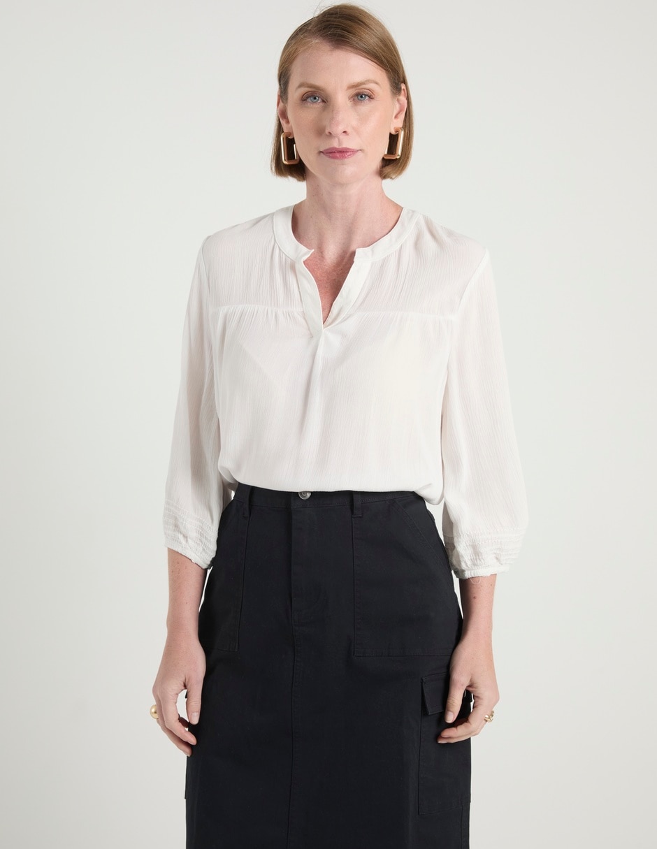 Blusa manga 3/4 para mujer