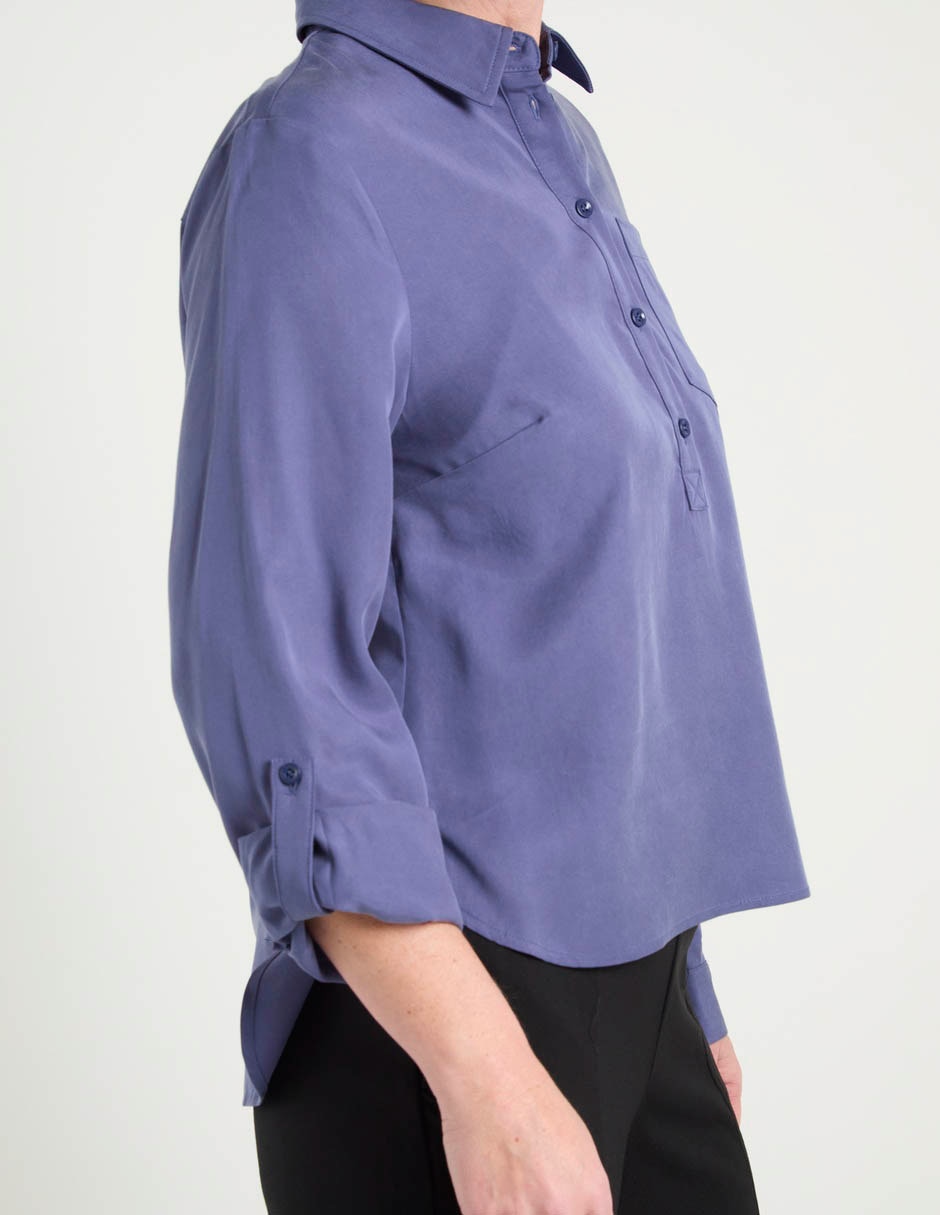 Blusa camisera manga larga para mujer 5