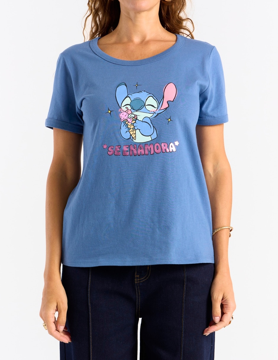 Playera manga corta cuello redondo para mujer 4
