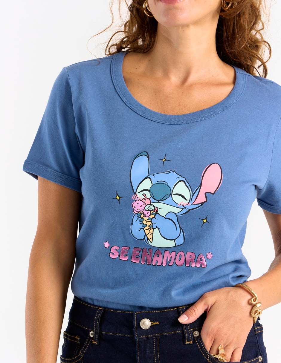 Playera manga corta cuello redondo para mujer 5