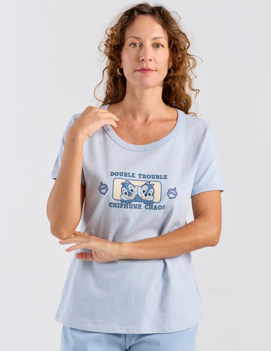 Playera cuello redondo para mujer 2