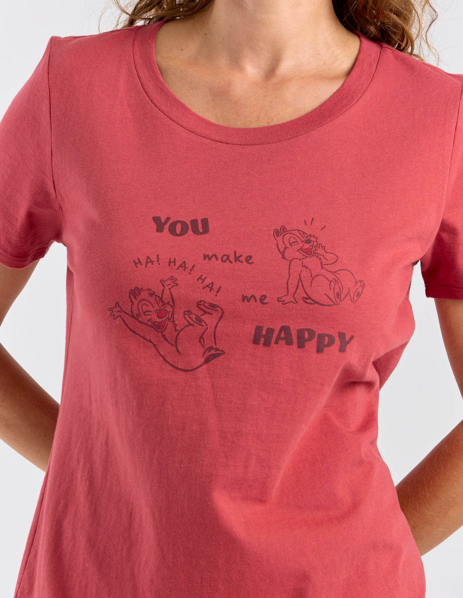 Playera manga corta cuello redondo para mujer 4
