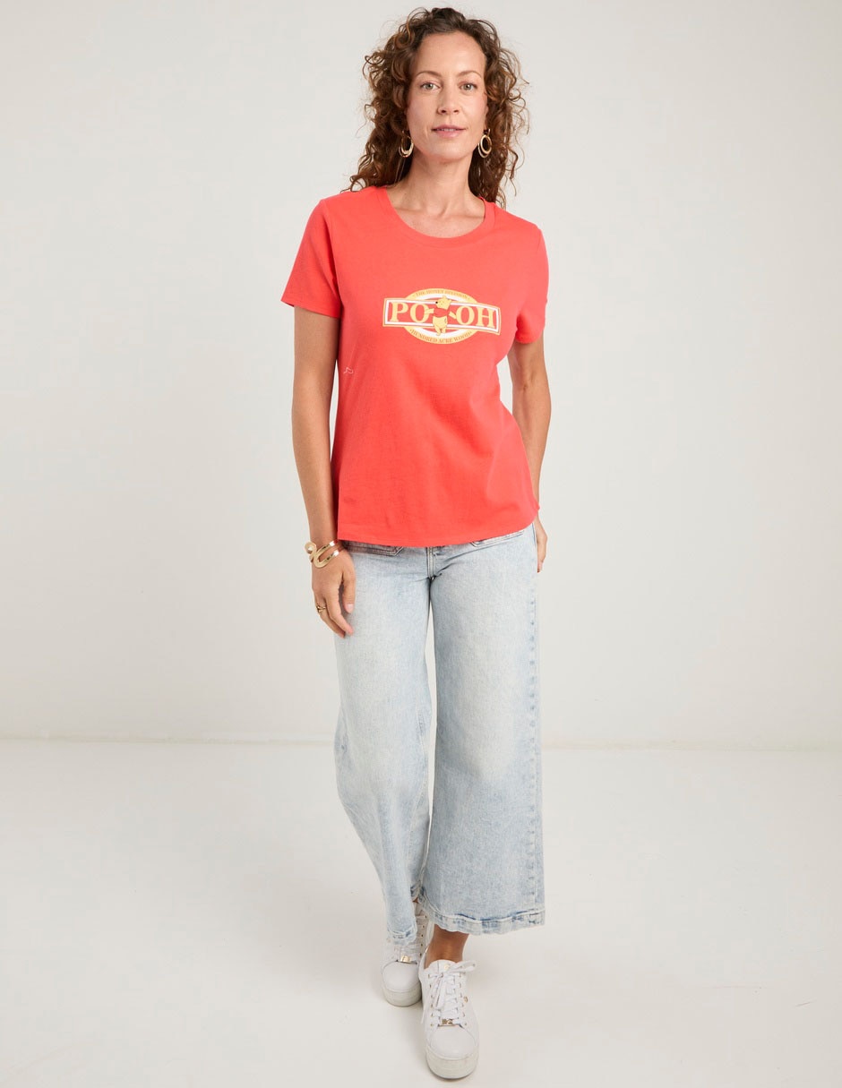 Playera manga corta Winnie-the-Pooh cuello redondo para mujer 3